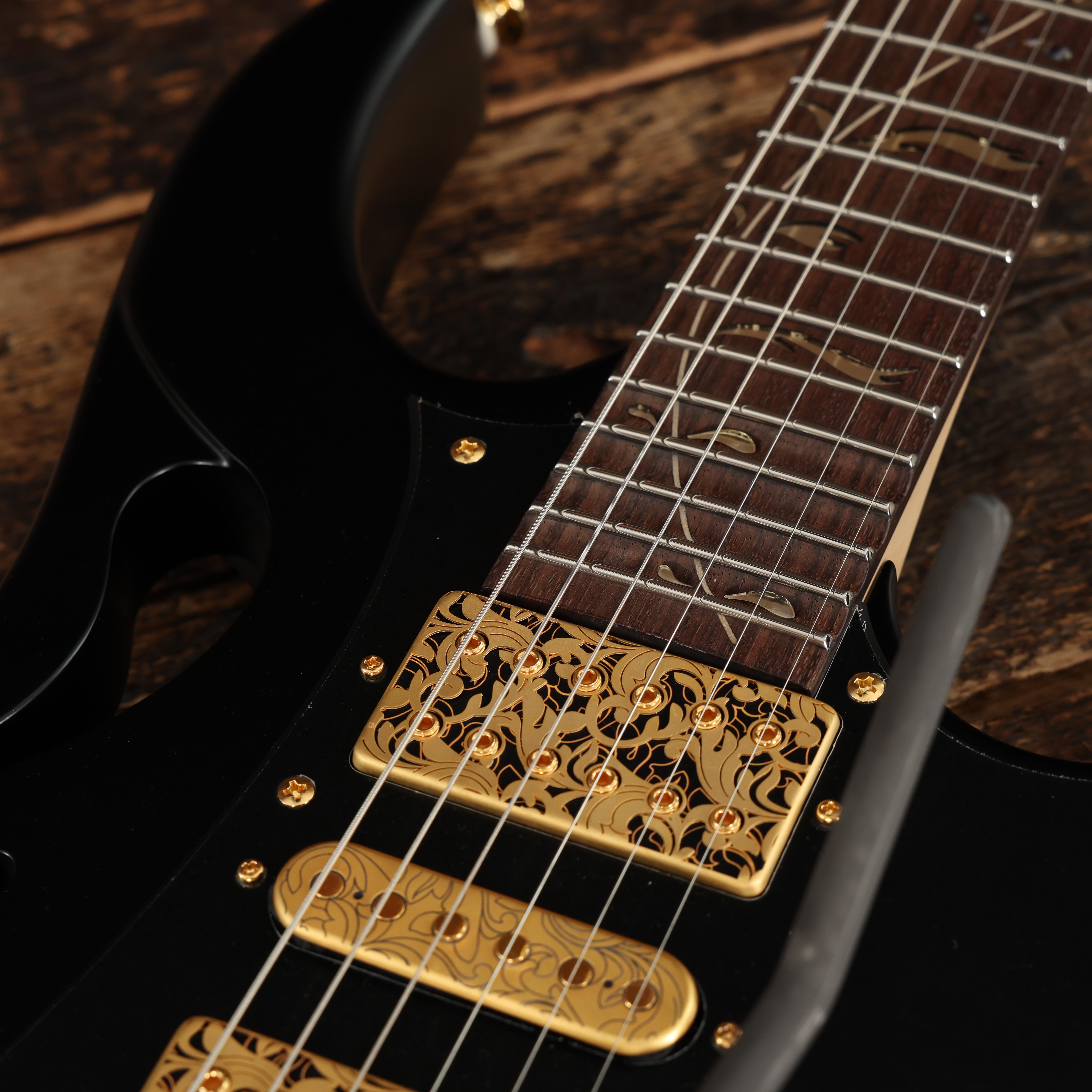 Ibanez Steve Vai Signature PIA Guitar in Onyx Black - Andertons